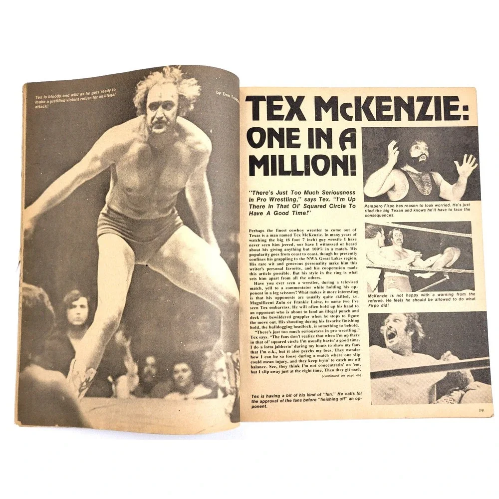 WRESTLER GUIDE MAGAZINE - OCT 1974 / IVAN PUTSKI / BIG BAD JOHN / BEARCAT WRIGHT
